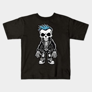 Punk Rock Skeleton 1 Kids T-Shirt